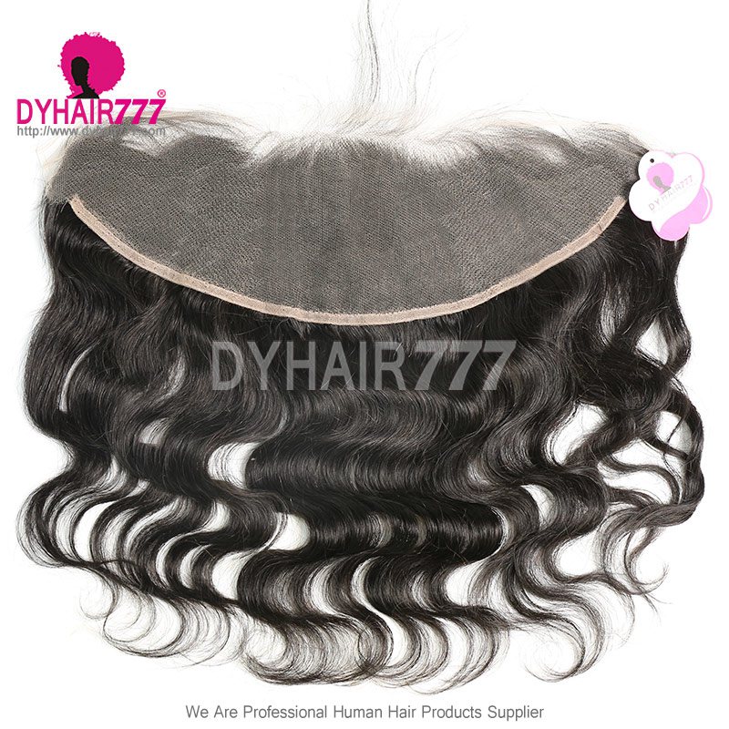 HD Swiss Lace 13*4 Frontals Human Hair With Baby Hair Natural Color