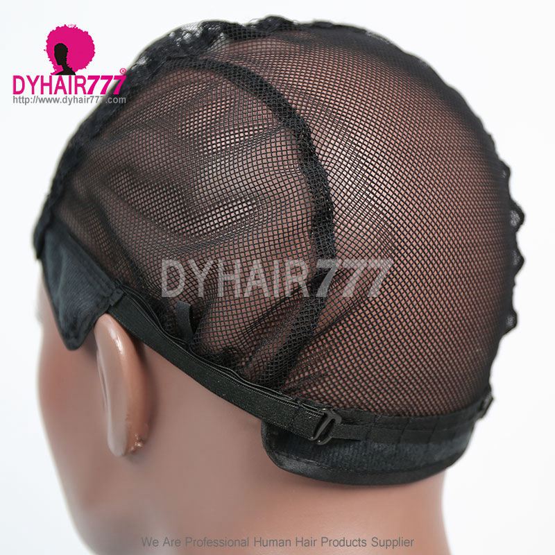 U Part Wig Cap With Straps Black Color 1PC