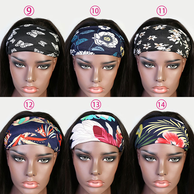 Headband Scarf Wigs 3/4 Half Wig 180% Density Human Hair Wigs 100% Human Hair Natural Color (Not Have Lace)