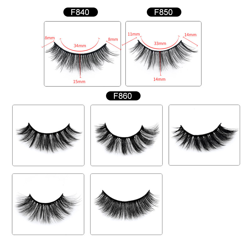 5 Pairs/boxes F/G Series Imitation Mink Eyelashes （12 models can be selected）