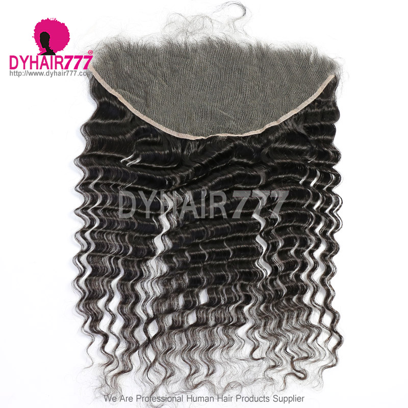 HD Swiss Lace 13*6 Frontals Human Hair With Baby Hair Natural Color