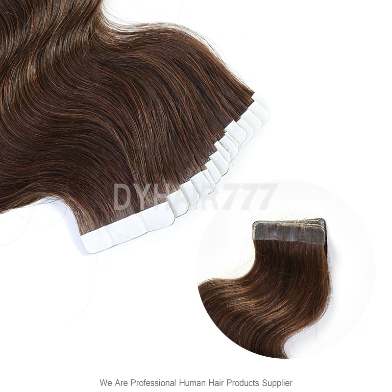 Tape ins Color #4 Tape Hair Extension 100% Unprocessed Virgin Human Hair 20pcs 50grams 