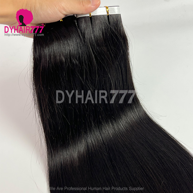 Long Tape in in Cuticle Straight Tape Hair Extension 100gram/Pack Natural Color