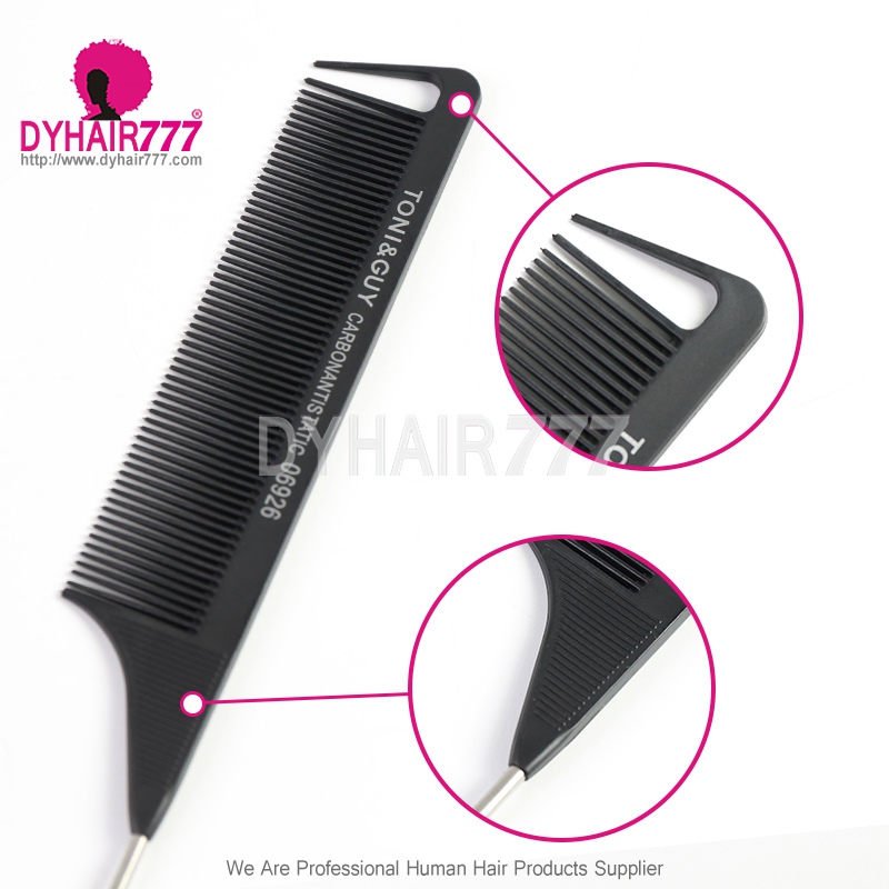 5Pcs Professional Hair Tail Comb Salon Cut Comb Styling Stainless Steel Spiked Salon Hair Care Styling Tool