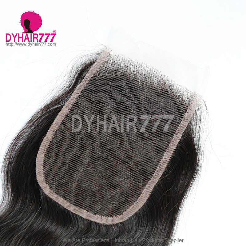 HD 4x6 Lace Closure Skin Melt Virgin Human hair With Baby Hair Pre Plucked Natural Color