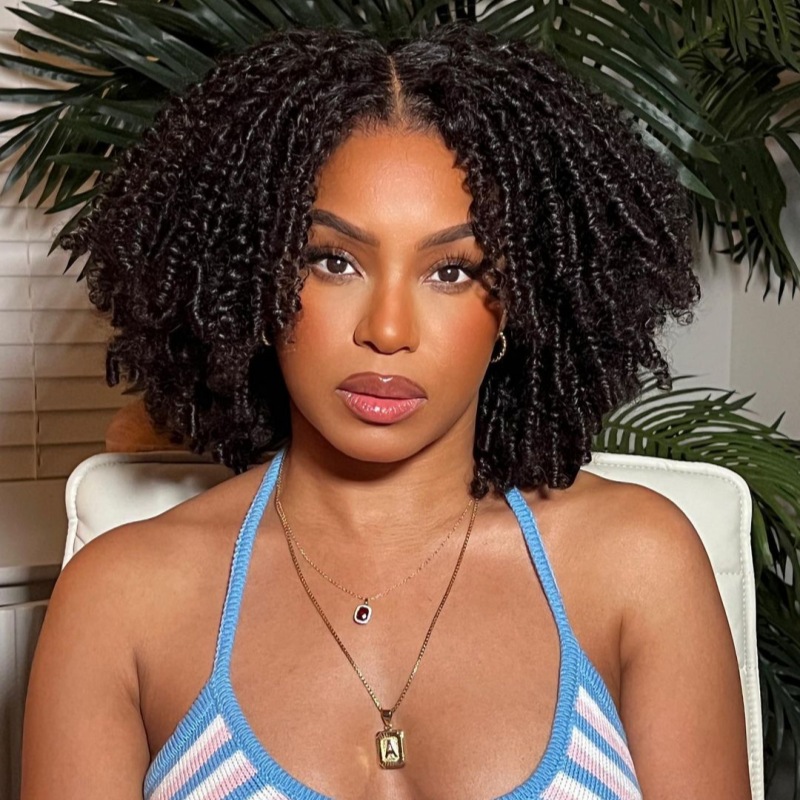(NEW)Twist Curly Bob Glueless Melted HD 13x4 Lace Wigs 250% Density 100% Unprocessed Virgin Human Hair