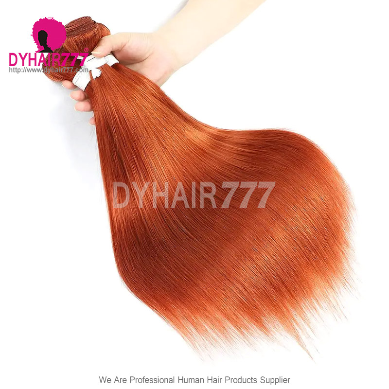 Ginger Color 350# 1 Bundle 14A Royal Grade Hair Extensions Body Wave More Wavy DY Hair