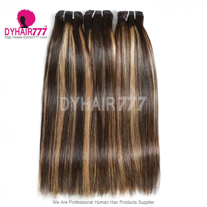1 Bundle 14A Royal Grade Highlight Color P1B/27 Human Hair Weave Bundles 100% Hair Extensions