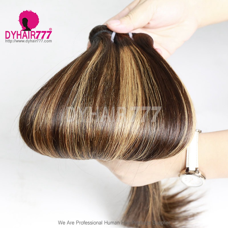 1 Bundle 14A Royal Grade Highlight Color P1B/27 Human Hair Weave Bundles 100% Hair Extensions