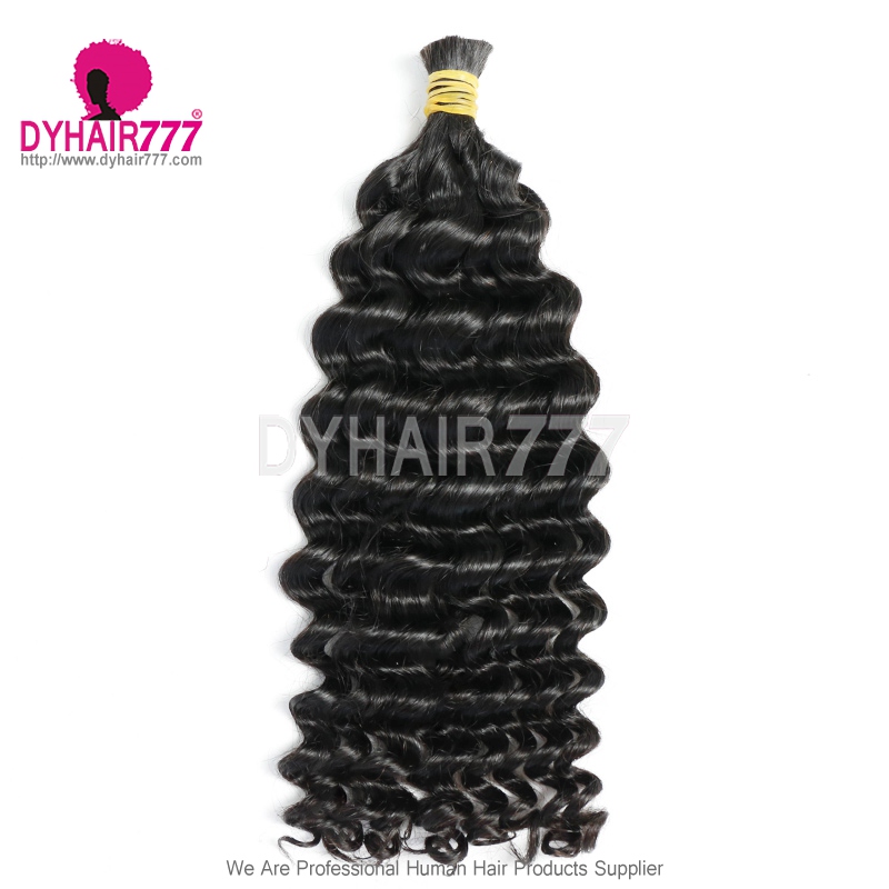 1pack RAW Bulk Braiding Hair Cuticle Align 100% Human Hair Without Weft 100grams/pack