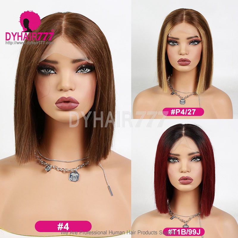 Bob 5x5 Lace Closure Wigs 220% Density Raw Hair Straight 100% Human Hair Wig