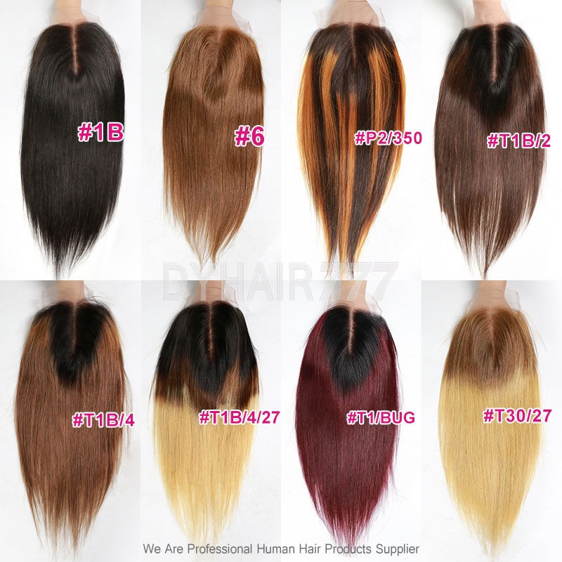 Pre Colored 2x6 Closure Transparent Lace Top Kim K Closure Human Virgin Hair