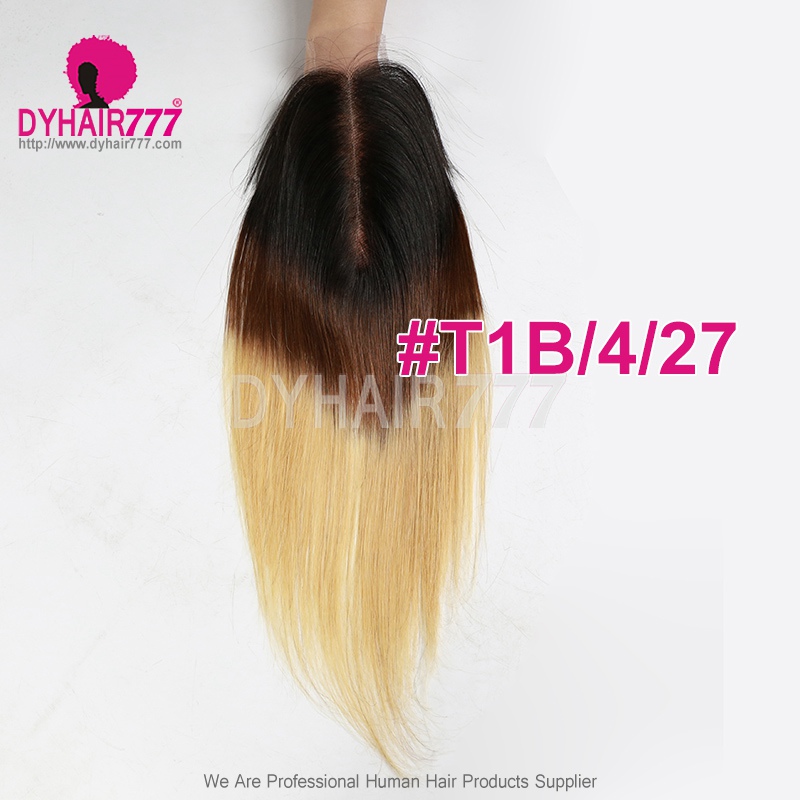 Pre Colored 2x6 Closure Transparent Lace Top Kim K Closure Human Virgin Hair
