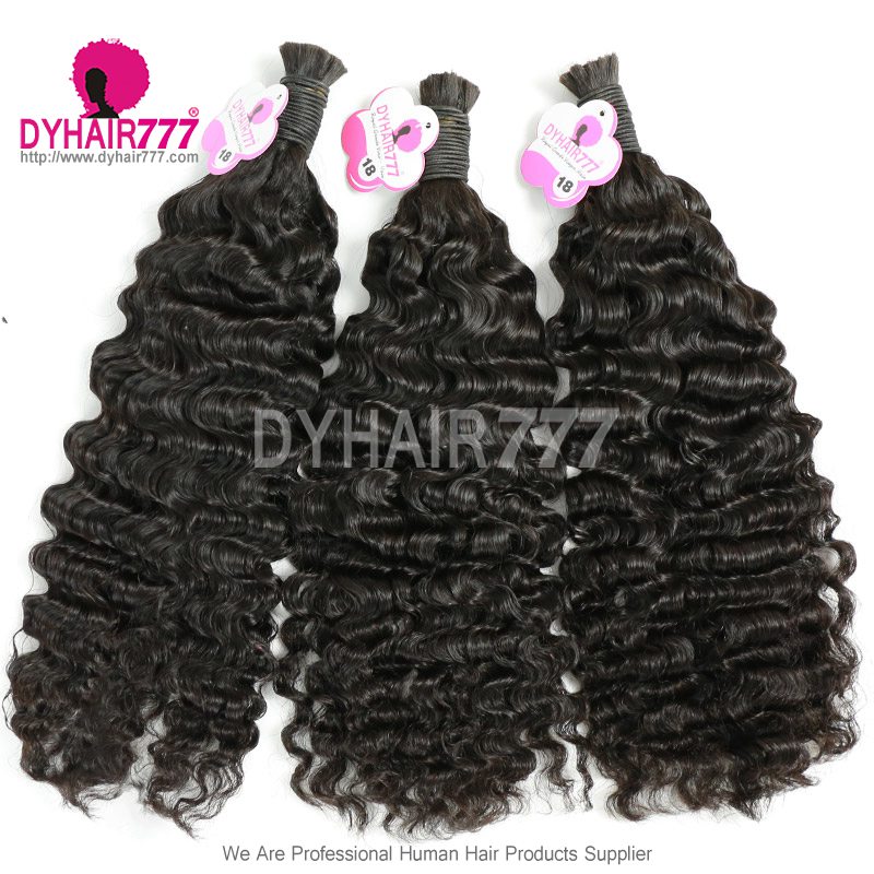 1Pack Bulk Hair No Weft Burmese Curl 100% Virgin Human Hair 95-100grams