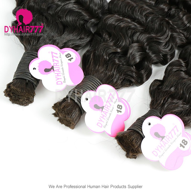 1Pack Bulk Hair No Weft Burmese Curl 100% Virgin Human Hair 95-100grams