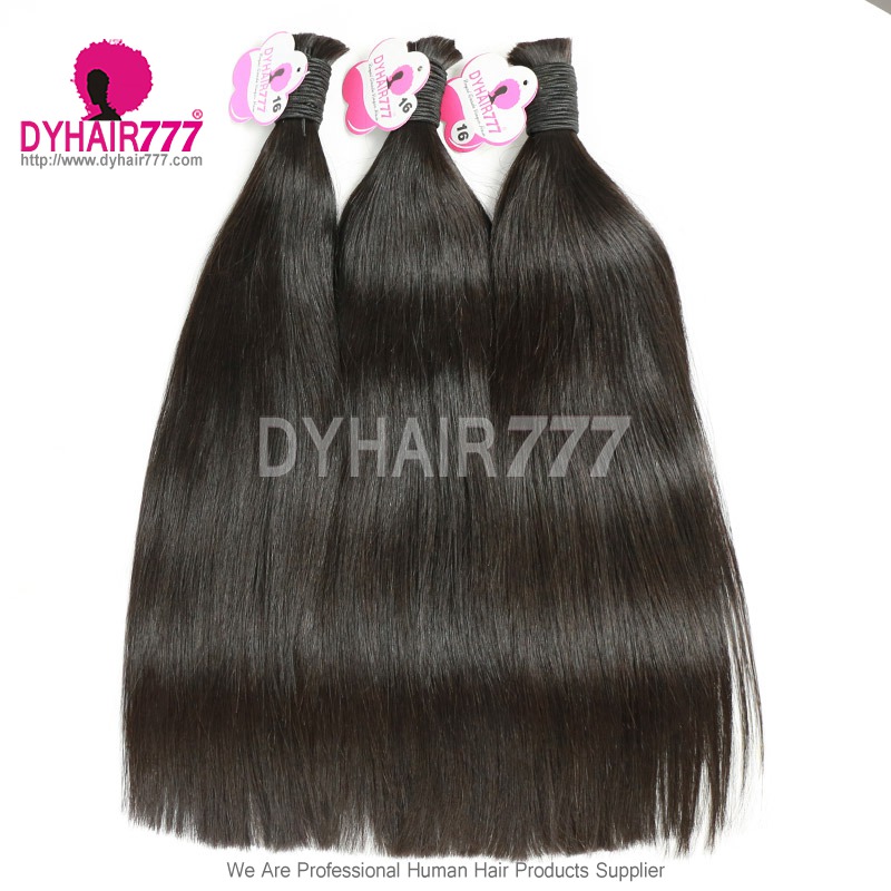 1Pack Bulk Hair No Weft Straight Hair100% Virgin Human Hair 95-100grams