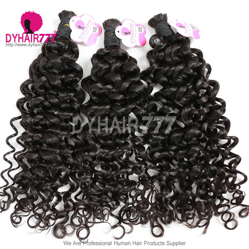 1Pack Bulk Hair No Weft Italian Curly 100% Virgin Human Hair 95-100grams