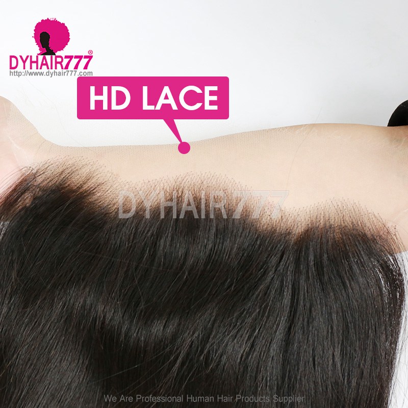 HD 9x6 Lace Top Closure Pre Plucked Hairline Natural Color 100% Virgin Human Hair