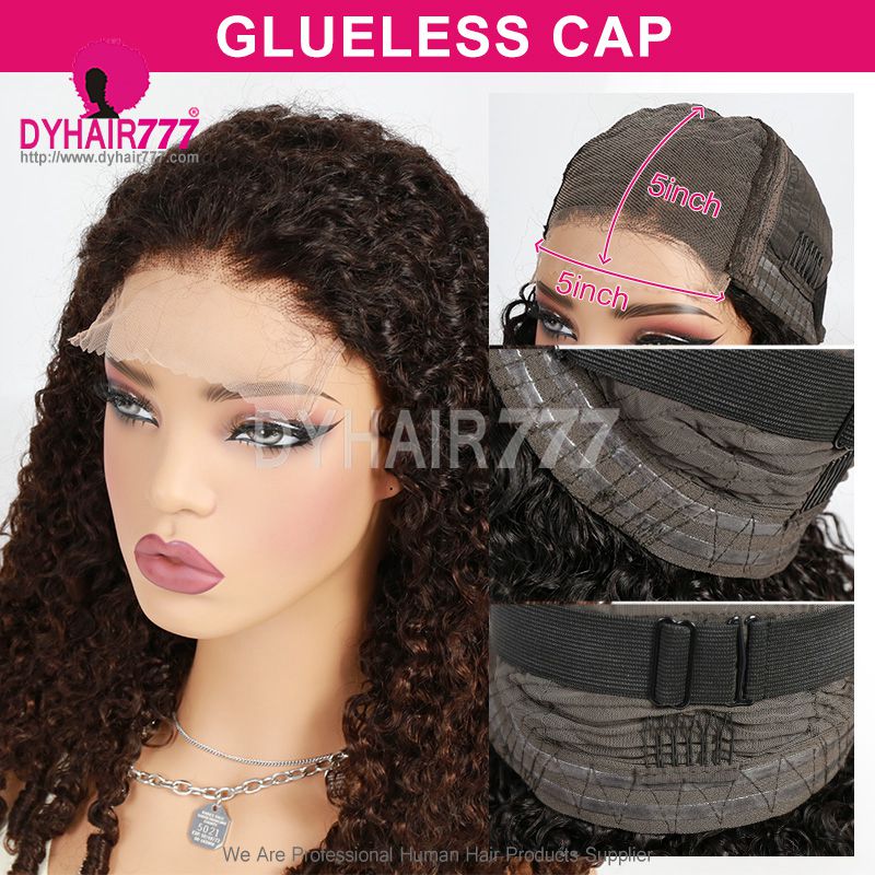 Super Double Drawn Burmese Spiral 5x5 Lace Closure Wigs 100% Unprocessed Virgin Human Hair Wig