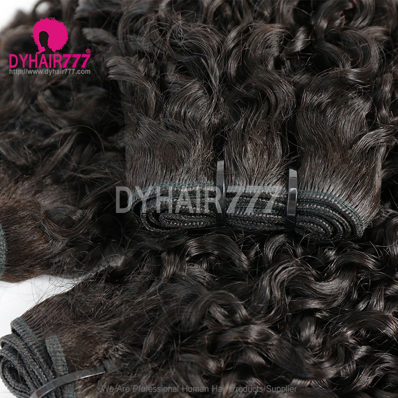 3 or 4 pcs/lot 14A Royal Grade Pixie Curl Double Weft 100% Unprocessed Virgin Hair Extensions