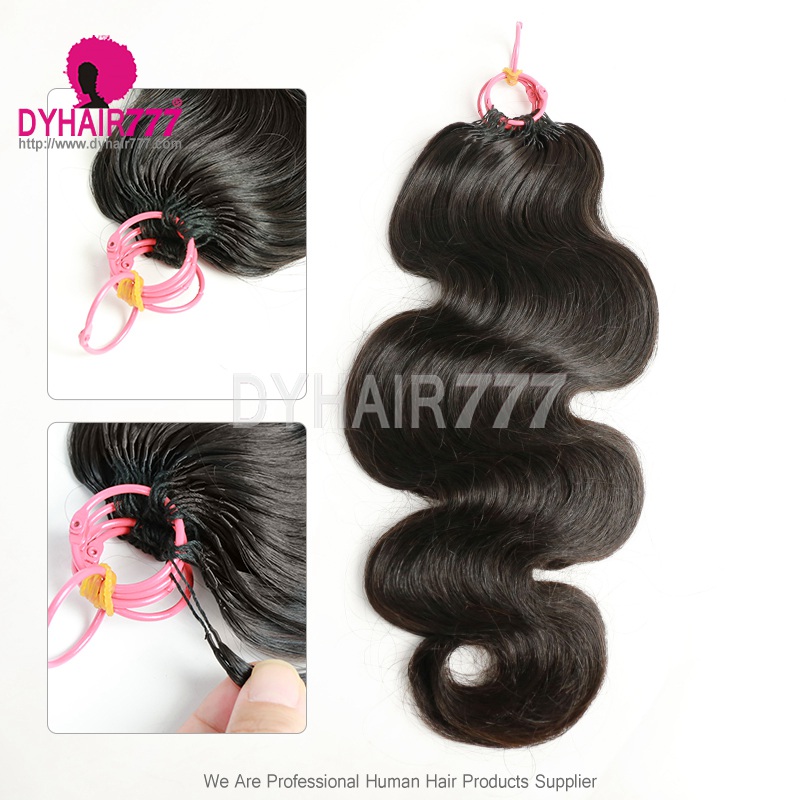 1 Pack Crochet Hair Extension Body Wave For Miracle Knots (100g pre sparated strands)100% Virgin Human Hair Natural Color