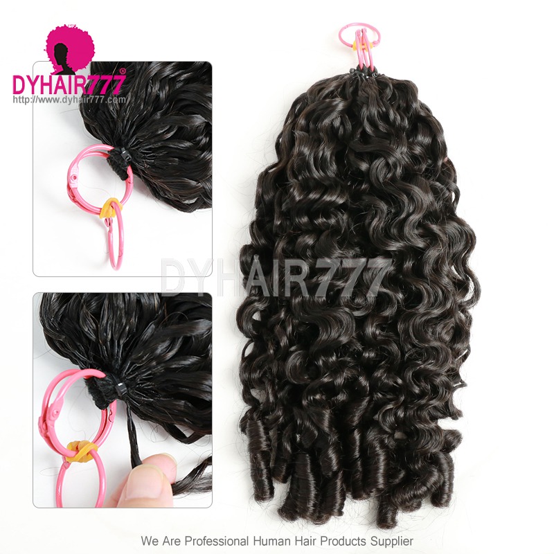 1 Pack Crochet Hair Extension Burmese Spiral For Miracle Knots (100g pre sparated strands)100% Virgin Human Hair Natural Color