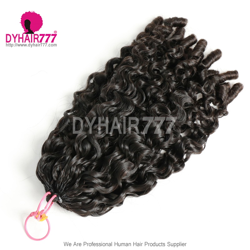 1 Pack Crochet Hair Extension Burmese Spiral For Miracle Knots (100g pre sparated strands)100% Virgin Human Hair Natural Color