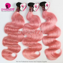 3 or 4pcs/lot Royal Grade Brazilian Body Wave 1B/Pink Ombre Human Hair Extension