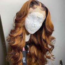 Stylist Wig As Picture 100% Virgin Human Hair Body Wavy Ombre Clay Brown 130% Density