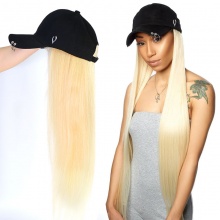 613 Blonde Color Cap Hair Extension Hat Wig 100% Virgin Human Hair Top Quality