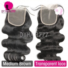 Lace Top Closure (4*4) Body Wave Human Virgin Hair Freestyle Free Part Middle Part Two Part Three Part