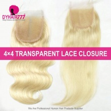 Royal Blonde 613 Lace Top Closure Human Virgin Hair