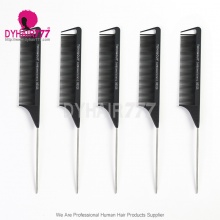 5Pcs Professional Hair Tail Comb Salon Cut Comb Styling Stainless Steel Spiked Salon Hair Care Styling Tool