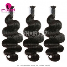 Royal Body Wave 100% Virgin Human Hair Bulk Braiding Hair Weaving No Weft Natural color 1B 100grams