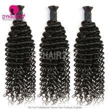 Royal Deep Curly 100% Virgin Human Hair Bulk Braiding Hair Weaving No Weft Natural color 1B 100grams