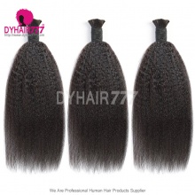 Royal 100g Whlesale Kinky Straight Hair Bulk 100% Virgin Human Hair Without Weft For Hair Braiding