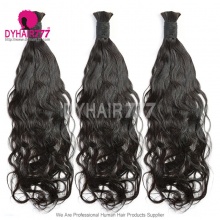 Royal Natural Wave Hair 100% Virgin Human Hair Bulk Braiding Hair Weaving No Weft Natural color 1B 100grams