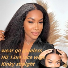 Glueless Wear Go HD Lace Full Frontal 13x4 Lace Wig 150% Density 100% Virgin Human Hair