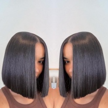 250% Density Bob Wigs 2x6 Transparent Color Lace Closure Wigs Middle Part Wholesale 100% Human Raw Hair 