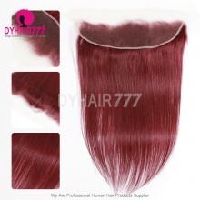 Burgundy Color 99J# HD 13x4 Lace Frontals 100% Virgin Human Hair