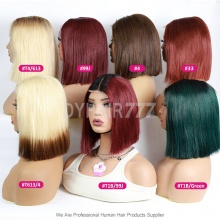 Bone Straight Bob Wigs 2x6 Lace Closure Wigs 250% Density 100% Human Raw Hair Wig