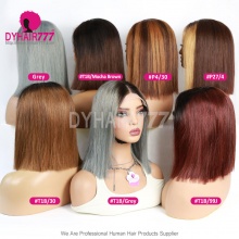 Bone Straight Bob Wigs 5x5 Lace Closure Wigs 250% Density Raw Hair Straight 100% Human Hair Wig