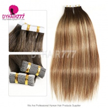 100g/40pcs Custom Color T2/H4/H16# Tape ins extension 100% Virgin Human Hair