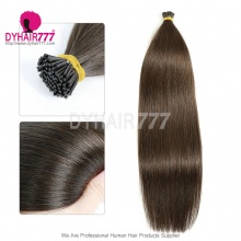 Color 2# I tip Straight 100% RAW Human Hair 100strands/100g