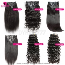 Seamless Clip in Hair (7pcs/120g) Versatile & Reusable 100% Virgin Human Hair Natural Color