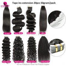 16inch-30inch 1 Pack (20pcs 50grams)Tape Hair Tape ins extension Top Quality 100% Virgin Human Hair Natural Color