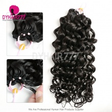 1 Pack Crochet Hair Extension Italian Curly For Miracle Knots (100g pre sparated strands)100% Virgin Human Hair Natural Color